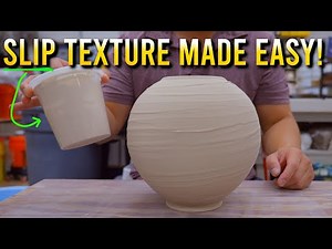 How to Apply Sodium Silicate Slip for Amazing Texture on Pottery || Easy and Beginner Friendly!