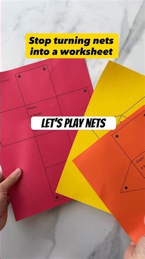 3d shapes understanding using nets with string - hands-on Math centers #math #mathgames #teacher