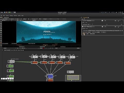 Natron Audio Visualization with Audio Curve and Audio VLC
