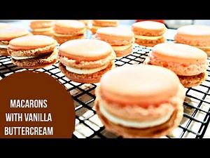 Recipe - 72 | Macarons with vanilla butter cream filling | French Cookies