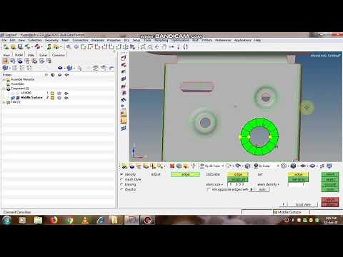Hypermesh: How to create washer around hole