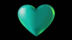 Animation heart shape on black background.