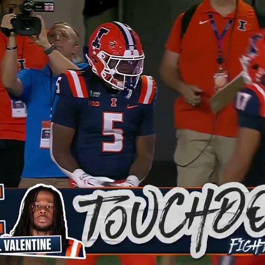 Ca'Lil Valentine 51-YD TD vs. UAB | Illinois Football | 09/03/2026