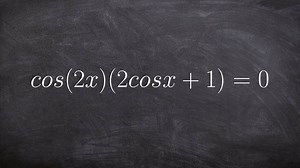Solving a trigonometric equation using the zero product property