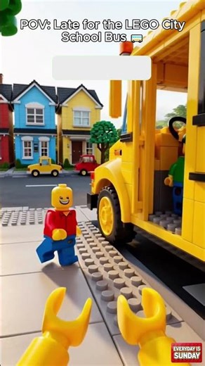 POV: Late for the LEGO City School Bus 🚌