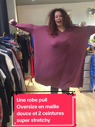 POV : Une robe pull Oversize en maille douce et 2 ceintures super stretchy 👌😍 Hello la team 👋 Craquez pour le confort ultime avec notre robe pull oversize en maille douce ! 🧶 Parfaite pour les journées cocooning ou pour un look casual chic. Et le petit plus ? Deux ceintures super stretchy incluses pour cintrer la taille et créer une silhouette flatteuse. Alors, team ceinture ou team loose ? 😉 #stretchy #robe #fyp #ceinture #oversize