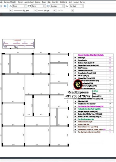 Auto-Draft Beam Section Type 3 l RcadExpress