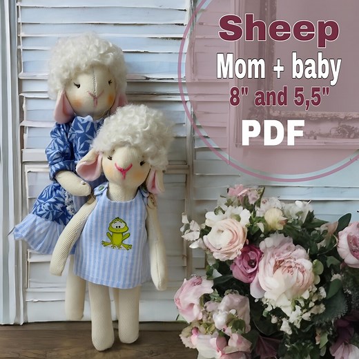 Sheep & Lamb Doll Sewing Pattern: Mom and Baby Soft Toys (PDF Download) - Etsy