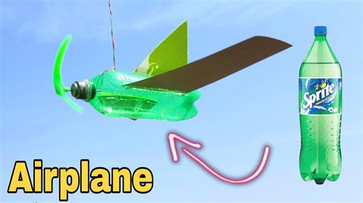 Create a Flying Airplane with a Bottle and Cardboard