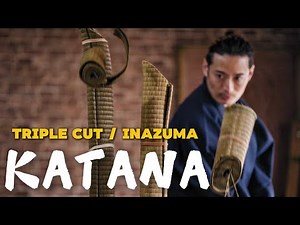 Iaido Japanese Sword Martial Art | Inazuma Technique & Triple Tatami Cutting Training