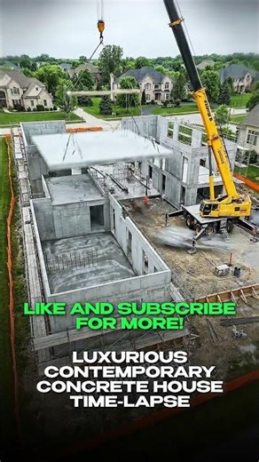 TIMELAPSE CONTEMPORARY CONCRETE HOUSE architecture #building #citybuild #construction #engineering