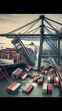 "Crane Collapse at Yantian Port: Containers Fall into Sea | Sept 2024"