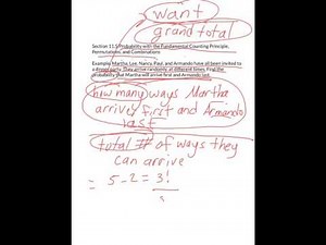 Section 11.5 Probability with the Fundamental Counting Principle, Permutations, and Combinations