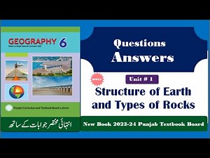 Class 6 Geography Chapter 1 | Structure of Earth and Types of Rocks | Questions Answers | PTB