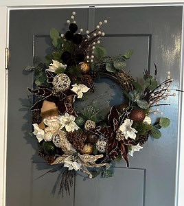 Christmas Wreath - Rustic, Neutral, Old World Santa, Nature - Etsy Australia