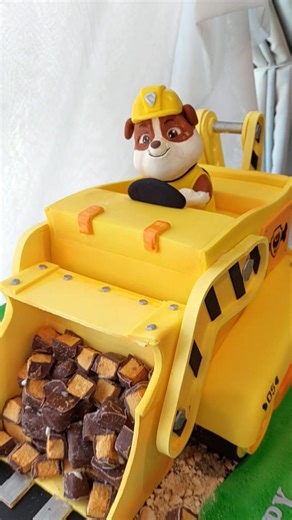 Rubble's Bulldozer Cake from Paw Patrol