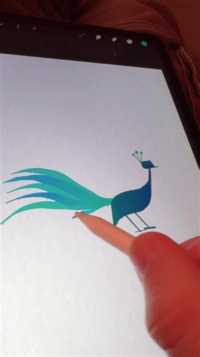 Creative Peacock Drawing Tutorial in Procreate