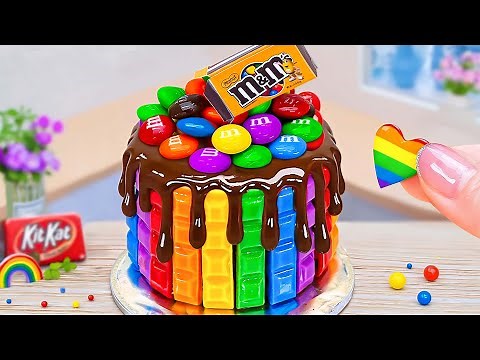 Wonderful M&M Candy Surprise Rainbow Cake 🌈 Best Miniature Rainbow Cake Recipes 💟 The Cake Corner