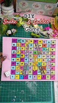 DIY Snakes & Ladders game 🐍🪜✨️at Home/DIY Paper Game #shorts #ytshorts #viral #diy #game