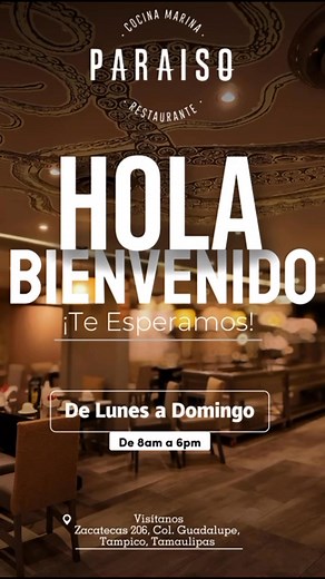 Nuevo día, nueva semana, nuevo mes, el mismo Paraíso que te hace sonreír. ✨Ven a disfrutar, relájate y déjate consentir con nuestros sabores. 📍Restaurante El Paraíso 📅 De lunes a domingo 🕛 8a.m. – 6 p.m. 📞Teléfono: 833 213 5542 📲 WhatsApp: 833 155 3966 #BuenInicioDeSemana #ElParaísoTeEspera | Restaurant El Paraíso