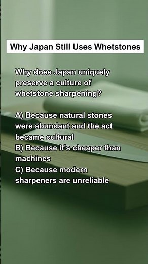 Why Japan Still Uses Whetstones