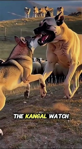 Wolf Pack Makes a FATAL Mistake Testing a Kangal Dog 😱 Kangal Dog vs Wolf Pack #shorts #animals