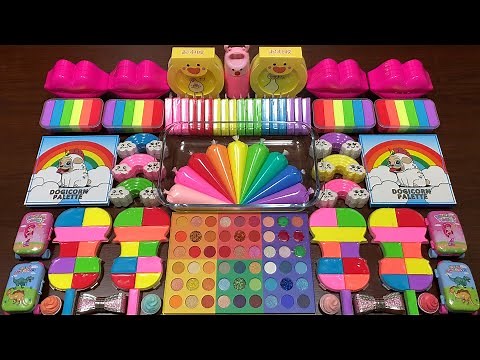 SPECIAL RAINBOW PIPING - Mixing Random Things Into GLOSSY Slime ! Satisfying Slime Videos #1567