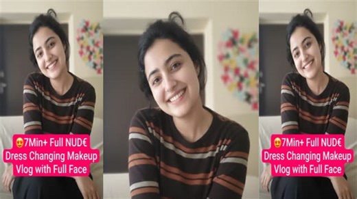 Desi GF Latest Viral Full Nude Dress Changing & Makeup Vlog