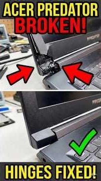 Acer Prediator laptop damage Hinges fabrication #acerpredator #acer #laptoprepair