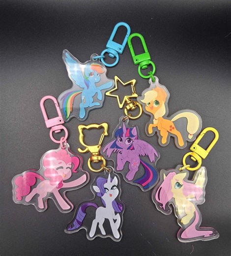 MLP Keychains Mane Six - Etsy