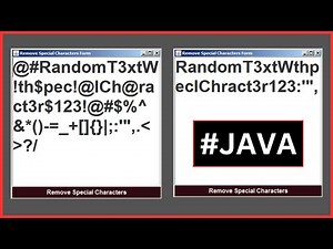 Java - How to Remove Special Characters From Text In Java NetBeans [With Source Code]