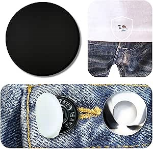 Button Covers for Women Men, Black White and Mixed White Large 18Pcs Silicone Prevent Shirt Holes for Jeans Buttons