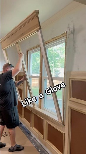 Perfect fitting one piece window casing #carpentry #construction #remodeling