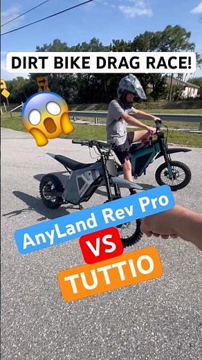 AnyLand Rev Pro vs Tuttio Soleil 01… WHO WINS DRAG RACE? 😳⚡ #surron #ebike #dirtbike #shorts #fyp