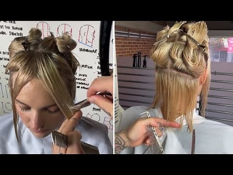 Razor Bob Cuts | How to cut a Short Layered Bob Haircut for women
