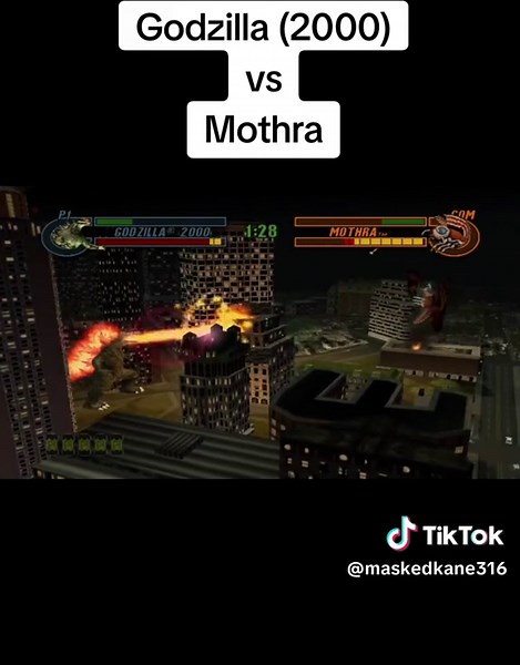 Godzilla 2000 vs Mothra Epic Monster Fight! | Gaming on TikTok