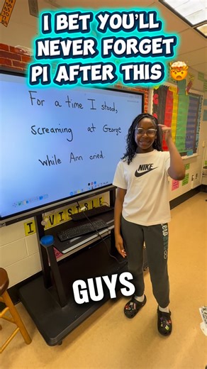 Terrica Taylor Barlow on Instagram: "All these years of math degrees and my 7th grader solves Pi with grammar. I’m rethinking my life choices 😂📚 #MathMadeEasy #MathMadeFun #pi #viralclass #middleschool"