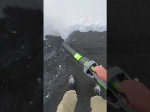Ego leaf blower for snow. note: blowback can cause you to get shocked.