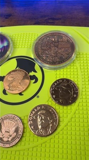 One and five oz. copper rounds