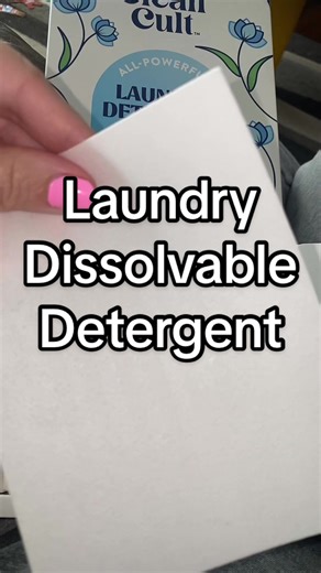@Cleancult is the laundry detergent of the future!! These are dissolvable sheets that clean better than liquid detergent. Best part, they have no harsh chemicals and are mess-free. #cleancult #laundrydetergent #cleanlaundry #laundryhacks #laundrytips