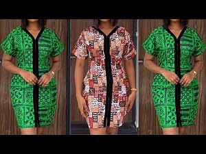 How to cut and sew a shift dress with trendy bias design. DIY, beginner friendly tutorial