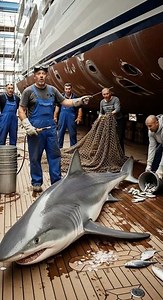The Shark Found in the Shipyard 🦈😱 #SharkScene #ShipyardShock #UnexpectedTwist