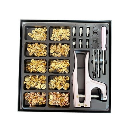 100 Piece/set 10-17mm Snap Button Fastener Set Buttons Kit for Jacket Shoes Waistband Boots Copper Press Stud Sewing Accessory Gold - Walmart.ca