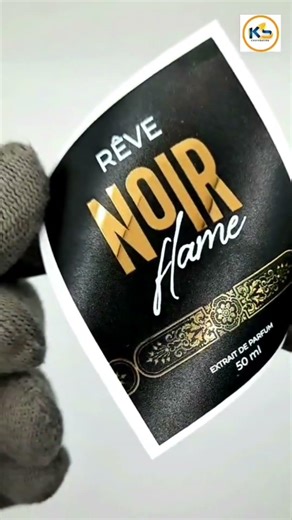 Golden Foil Emboss Sticker for Luxury Perfume Packaging