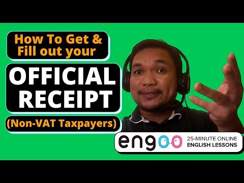 How To Get and Issue an Official Receipt for Non VAT Taxpayers | Engoo | Tutor Jacko