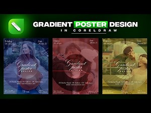 ⚡ Pro Gradient Poster Design in CorelDRAW. | Eye-Catching Gradient Posters in CorelDRAW.-Tutorial |🔥
