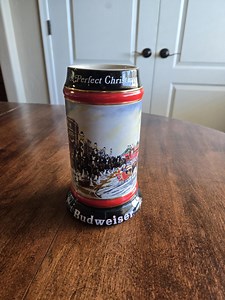 Budweiser Holiday Stein "a Perfect Christmas" Collectors Series 1992 Mug Bar Ware Drink Ware - Etsy Australia