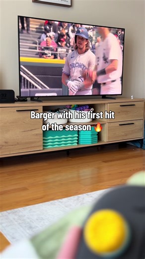 Barger with his first hit of the season 🔥 #barger #addisonbarger #bluejays #mlb