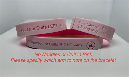 Customizable Medical Alert Bracelet: No Needles/cuffs, Emergency Numbers - Etsy