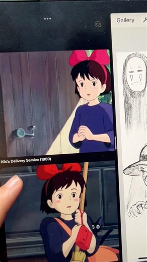 Redrawing Kiki from Pinterest ✨ Procreate Speed Paint #ghibli #art